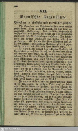 XII. Vermischte Gegenstände