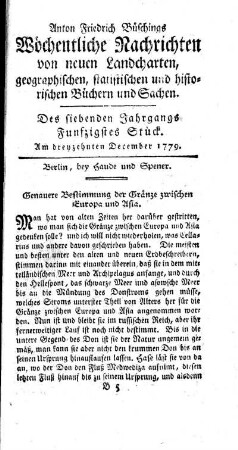 Fünfzigstes Stück