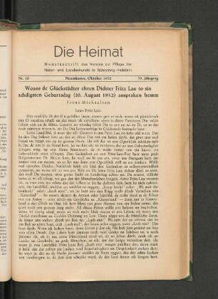 Nr. 10, Oktober 1952