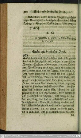 Sechs und dreißigster Brief