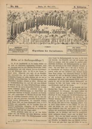 Nr. 22. Berlin, 29. Mai 1875. 3. Jahrgang.