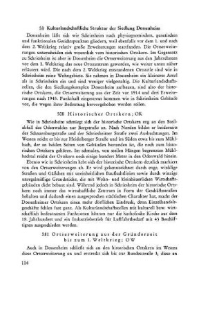 58 Kulturlandschaftliche Struktur der Siedlung Dossenheim