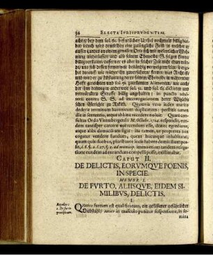 Caput II. De Delictis, Eorumque Poenis, In Specie.