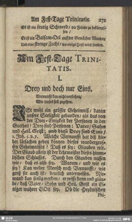 Am Fest-Tage Trinitatis