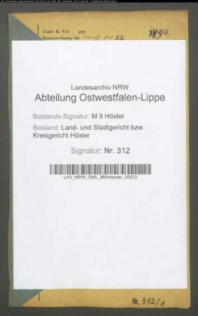Testamente W. Winnenburg, Wippermann, Witte, Witteck, Wittgenstein, Witthaase, Witting