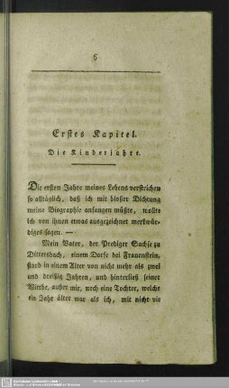 Erstes Kapitel. Die Kinderjahre