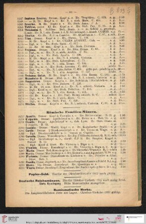 Römische Familien-Münzen (Nr. 3277 - 3292)
