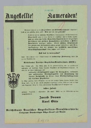 "Angestellte! Kameraden!"