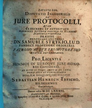 De iure protocolli