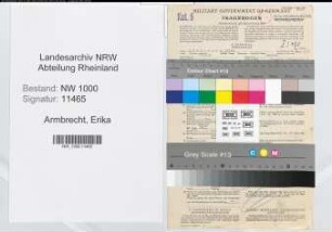 Entnazifizierung Erika Armbrecht, geb. 17.04.1921 (Sekretaerin)