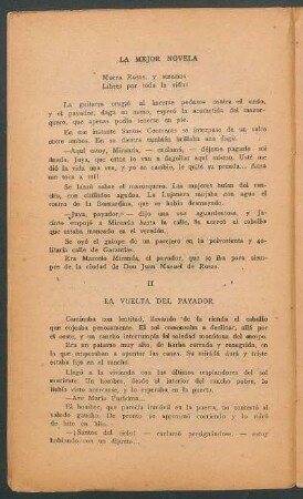 II - La vuelta del payador