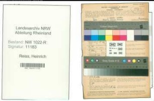 Entnazifizierung Heinrich Reiss , geb. 09.11.1919 ()
