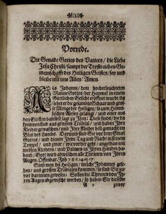 Vorrede; Leich-Text; Eingang; Textes Erklärung; Gebrauch dieses erklärten Textes.