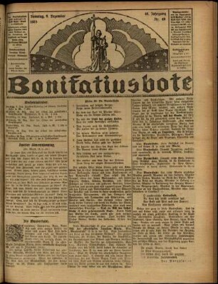Ausgabe vom Sonntag, den 09. Dezember 1923.