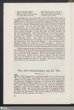 Aus alten Kirchenbüchern von St. Afra