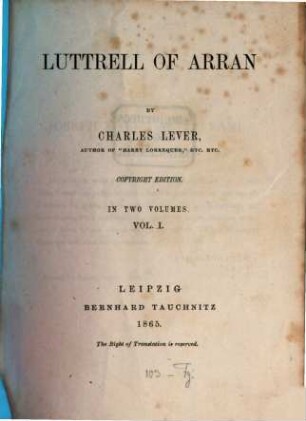 Luttrell of Arran. 1