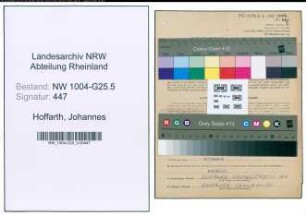 Entnazifizierung Johannes Hoffarth , geb. 08.12.1907 (Baecker)