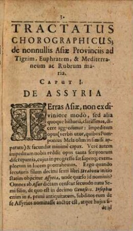 Tractatus Chorographicus : De nonnullis Asiae Provinciis ad Tigrim, Euphratem et Mediterraneum ac Rubrum Maria