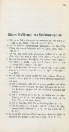 Spätere Einführungs- und Publikations-Patente