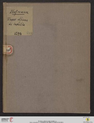 Theses Ethicae De Ivstitia