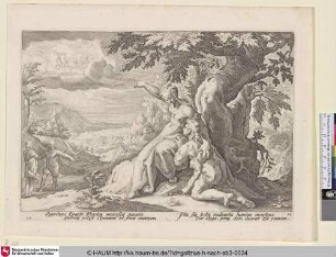 [Klymene überzeugt Phaeton zu Helios zu gehen; Clymene Urging Phaeton to Find Helios; Clymene wijst Phaëthon zijn vader, de zonnegod]