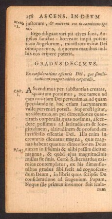 Gradus Decimus. Ex consideratione eßentiae Dei, per similitudinem magnitudinis corporalis