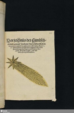Vorzeichnüs des Himlischen vnd zornigẽ Zeichens [Druck]