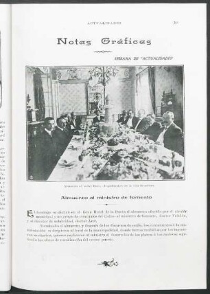 Almuerzo al ministro de fomento