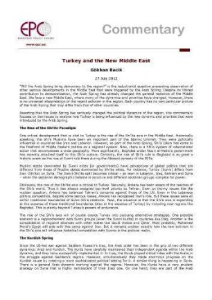 Turkey and the new Middle East