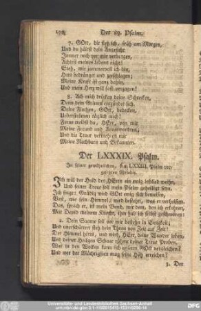 Der LXXXIX. Psalm.