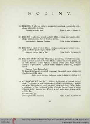 Hodiny (Nr. 280-298)