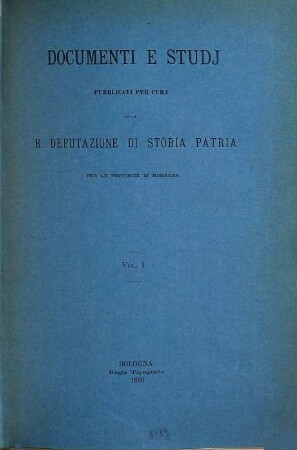 Documenti e studi, I