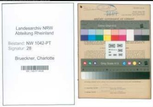 Entnazifizierung Charlotte Brueckner , geb. 11.12.1901 (Postbeamtin)