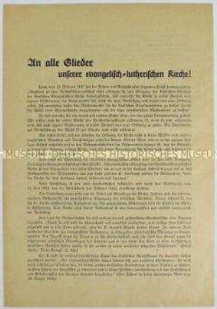 Propagandaflugblatt der Landeskirche Sachsen zur Kirchenwahl 1937