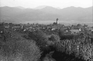 Kirchhofen: Blick vom Batzenberg auf Kirchhofen; Vordergrund Weg