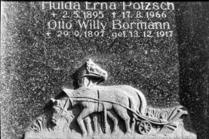 Wilsdruff-Blankenstein. Grabstein eines Mahlkunden der Triebischmüller, Detail