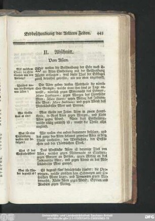 II. Abschnitt. Von Asien.