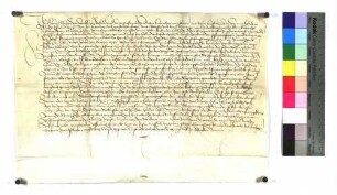 Bestandbrief des Hans Ehinger zu Wendlingen um St. Klaren-Klosters Wiese zu Pfauhausen