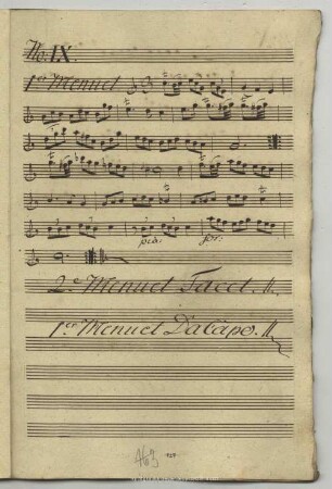 9. Anonymus, Menuette, C-Dur