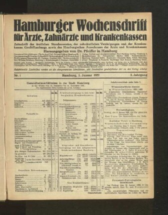 Nr. 1. 1. Januar 1922