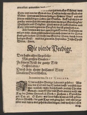 Die vierdte Predigt.
