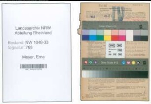 Entnazifizierung Erna Meyer , geb. 02.03.1907 (Kindergaertnerin)