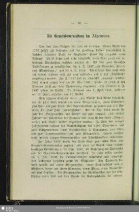 Die Gemeindeverwaltung im Allgemeinen