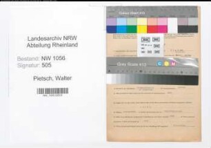 Entnazifizierung Walter Pietsch , geb. 17.05.1904 (Angestellter)