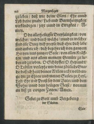 II. Gebet zu Gott umb Vergebung der Sünden.