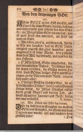 Von dem dreyeinigen Gott.