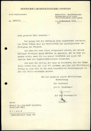 E. Boehringer an W. Schaefer