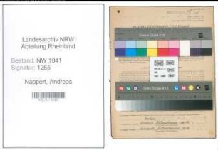 Entnazifizierung Andreas Nappert , geb. 31.10.1912 (Architekt)