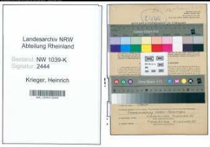 Entnazifizierung Heinrich Krieger , geb. 18.02.1909 (Expedient)