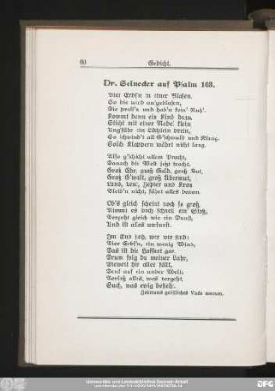 Dr. Selnecker auf Psalm 103.